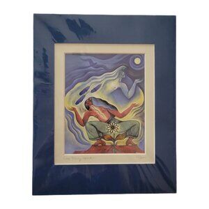 Signed Matted Art Print "Luna Rising Home" by Mara Friedman Visionary Art
